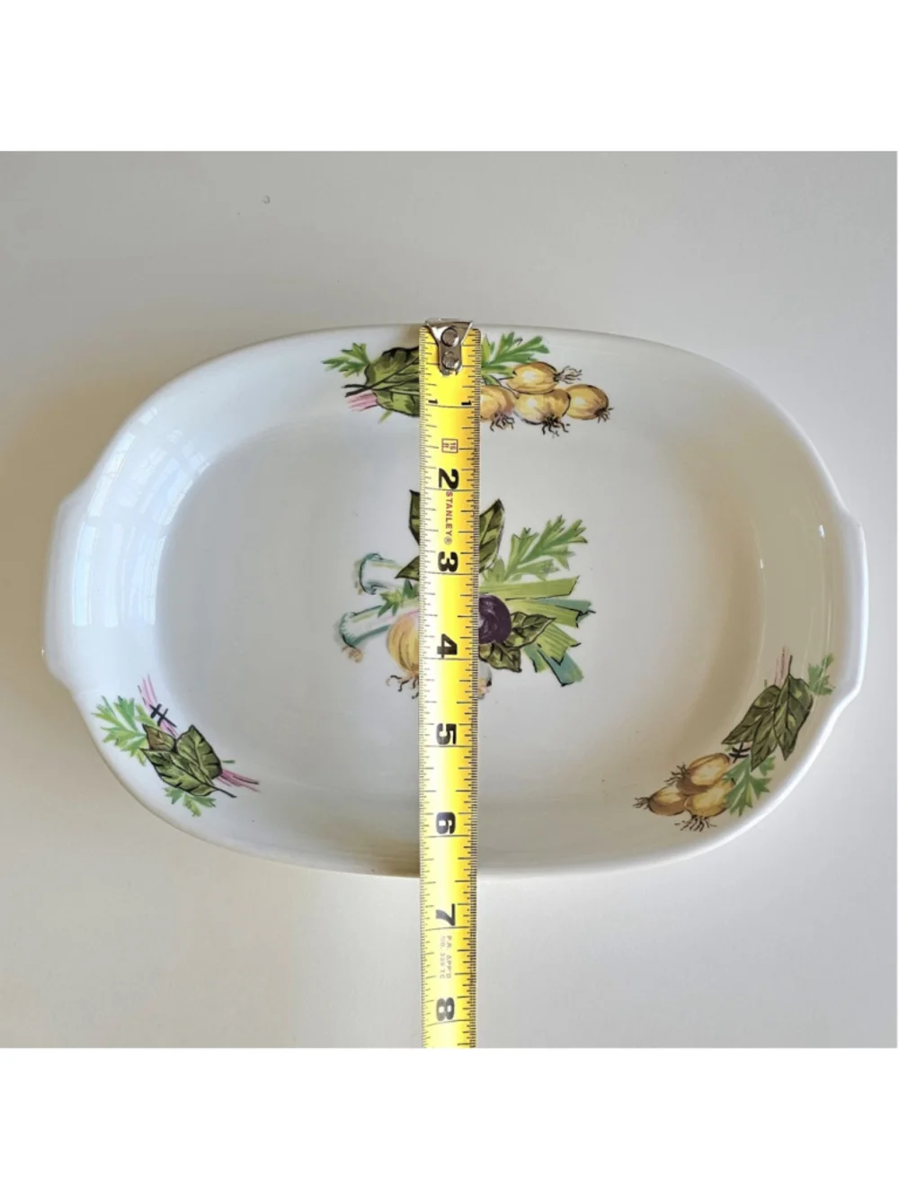 Haviland Limoges Aluminite Frugier Oval Casserole Baker Dish, Onion Harvest 9.5